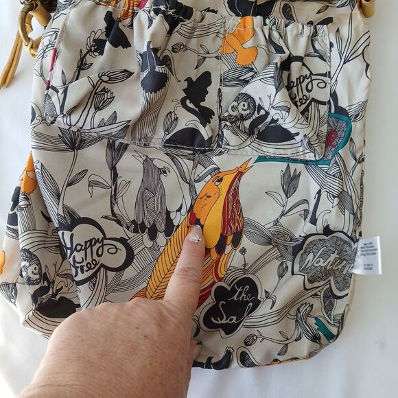 The Sak Leather Crossbody Purse Shoulder Bag Handbag Yellow Adjustable Strap - Picture 12 of 16